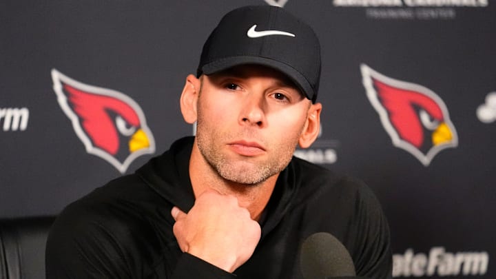 Arizona Cardinals head coach Jonathan Gannon holds his post season press conference at Arizona Cardinals Training Center on Jan. 6, 2025, in Tempe.
