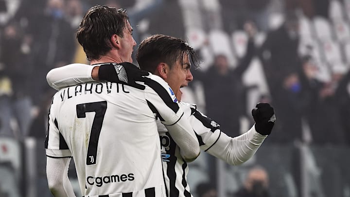 Dusan Vlahovic avec Paulo Dybala