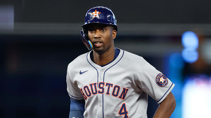 Houston Astros outfielder Jesus Sanchez