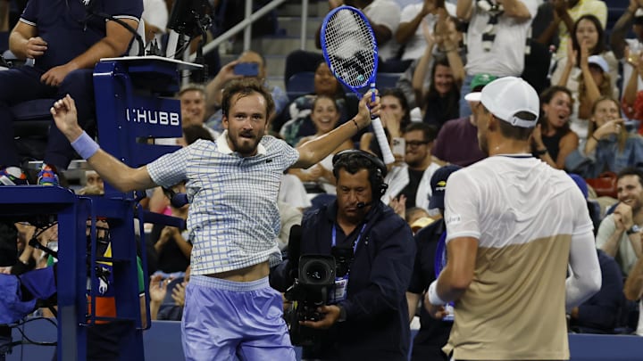 Daniil Medvedev whipped up the crowd in his first-round loss at the U.S. Open.