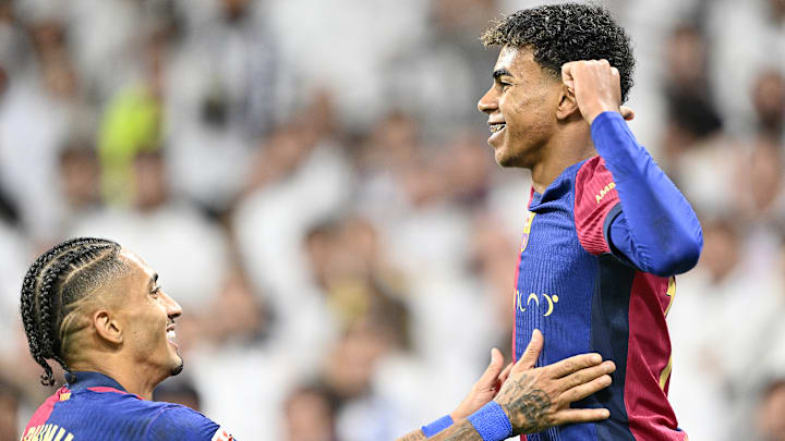 Lamine Yamal marcó gol en tres de los cuatro Clásicos del curso pasado ante el Real Madrid