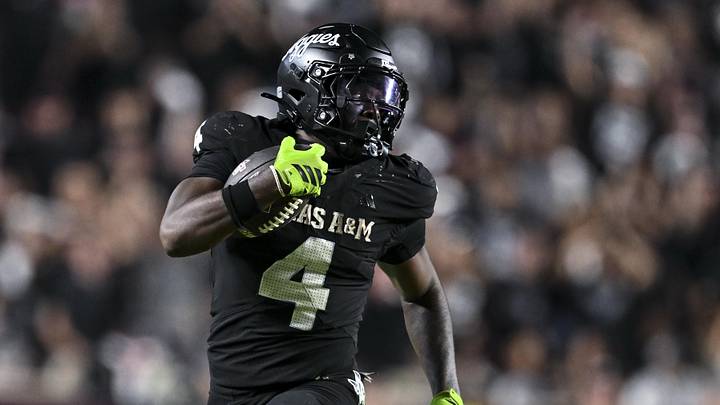 Texas A&M Aggies running back Rueben Owens II runs the ball during the fourth quarter against the Mississippi State Bulldogs at Kyle Field.