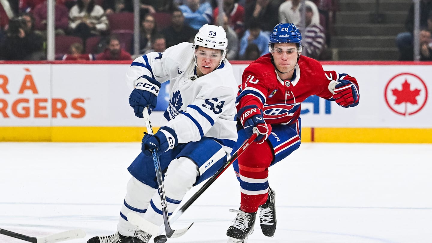 Easton Cowan main focus on first day of Leafs rookie camp