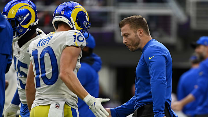 Sean McVay and Cooper Kupp with the Los Angeles Rams