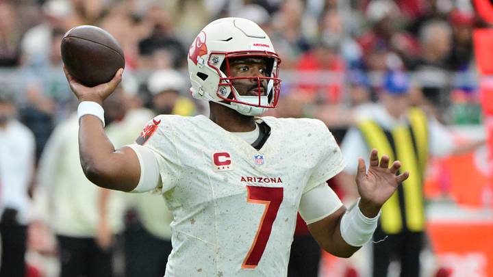 Sep 20, 2026; Glendale, Arizona, USA; Arizona Cardinals quarterback Jacoby Brissett (7) throws in the second half against the Seattle Seahawks at State Farm Stadium. Mandatory Credit: Matt Kartozian-Imagn Images Sep 20, 2026; Glendale, Arizona, USA; Arizona Cardinals quarterback Jacoby Brissett (7) throws in the second half against the Seattle Seahawks at State Farm Stadium. Mandatory Credit: Matt Kartozian-Imagn Images