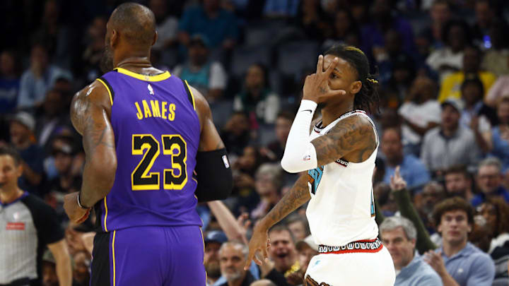 Ja Morant and LeBron James got into it last night