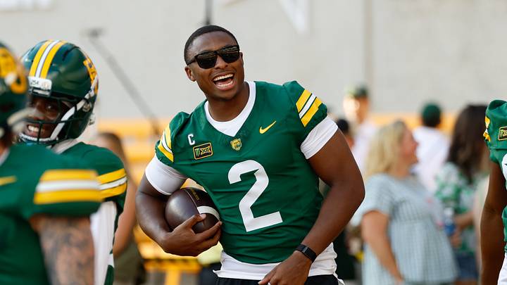 Sep 12, 2026; Waco, Texas, USA; Baylor Bears quarterback DJ Lagway (2) in street clothes during warmups before the game against the Prairie View A&M Panthers at McLane Stadium. Mandatory Credit: Chris Jones-Imagn Images Sep 12, 2026; Waco, Texas, USA; Baylor Bears quarterback DJ Lagway (2) in street clothes during warmups before the game against the Prairie View A&M Panthers at McLane Stadium. Mandatory Credit: Chris Jones-Imagn Images