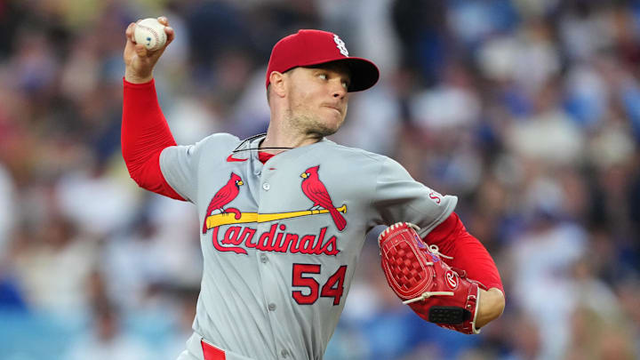 Aug 4, 2025; Los Angeles, California, USA; St. Louis Cardinals pitcher Sonny Gray (54) throws during the second inning against the Los Angeles Dodgers at Dodger Stadium. Mandatory Credit: Kirby Lee-Imagn Images Aug 4, 2025; Los Angeles, California, USA; St. Louis Cardinals pitcher Sonny Gray (54) throws during the second inning against the Los Angeles Dodgers at Dodger Stadium. Mandatory Credit: Kirby Lee-Imagn Images
