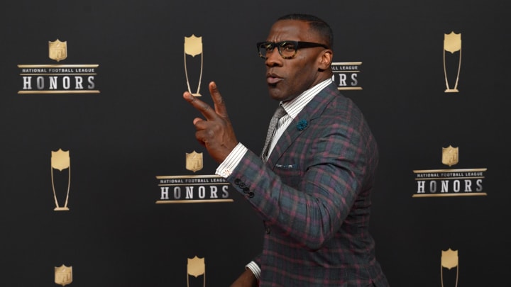 Feb 2, 2019; Atlanta, GA, USA; Shannon Sharpe during red carpet arrivals for the NFL Honors show at