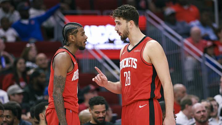 Houston Rockets guard Jalen Green (4) and Houston Rockets center Alperen Sengun. Houston Rockets guard Jalen Green (4) and Houston Rockets center Alperen Sengun.