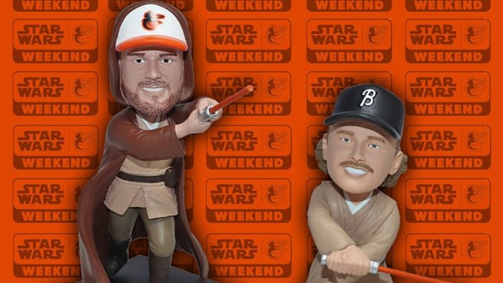 Colton Cowser and Gunnar Henderson Star Wars Bobbleheads - Baltimore Orioles Giveaway May 2025 