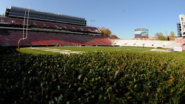 November 17, 2012; Athens, GA, USA; A general view of the field looking over the hedges