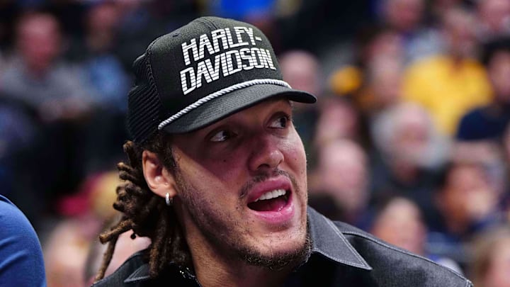 Feb 9, 2026; Denver, Colorado, USA; Denver Nuggets forward Aaron Gordon (32) on the bench in the second quarter against the Cleveland Cavaliers at Ball Arena. Mandatory Credit: Ron Chenoy-Imagn Images Feb 9, 2026; Denver, Colorado, USA; Denver Nuggets forward Aaron Gordon (32) on the bench in the second quarter against the Cleveland Cavaliers at Ball Arena. Mandatory Credit: Ron Chenoy-Imagn Images