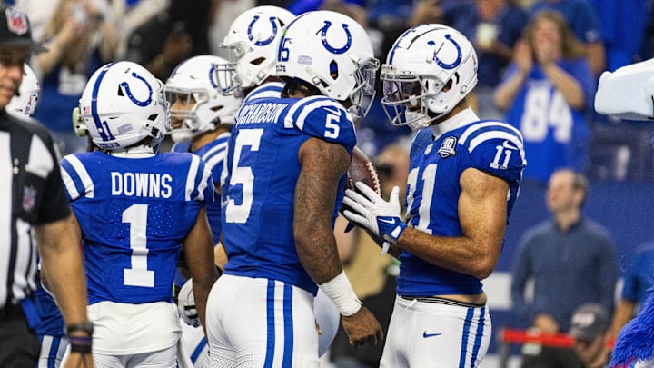 Sep 10, 2023; Indianapolis, Indiana, USA; Indianapolis Colts wide receiver Michael Pittman Jr. (11)
