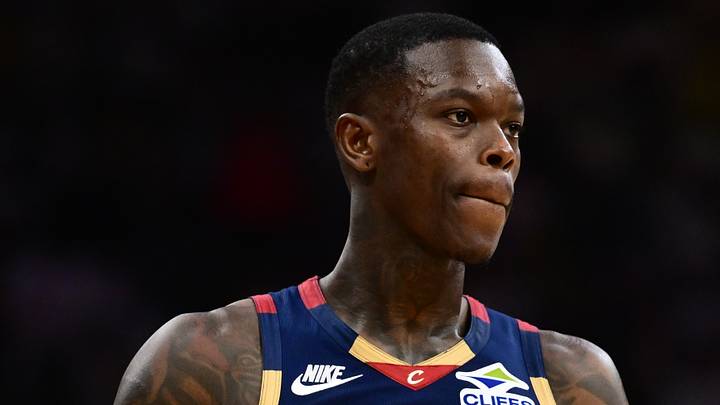 May 9, 2026; Cleveland, Ohio, USA; Cleveland Cavaliers guard Dennis Schroder (8) celebrates after hitting a three point basket against the Detroit Pistons during the second half of game three in the second round of the 2026 NBA Playoffs at Rocket Arena. Mandatory Credit: Ken Blaze-Imagn Images May 9, 2026; Cleveland, Ohio, USA; Cleveland Cavaliers guard Dennis Schroder (8) celebrates after hitting a three point basket against the Detroit Pistons during the second half of game three in the second round of the 2026 NBA Playoffs at Rocket Arena. Mandatory Credit: Ken Blaze-Imagn Images