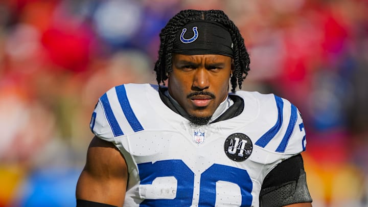 Indianapolis Colts safety Nick Cross (20) during warmups