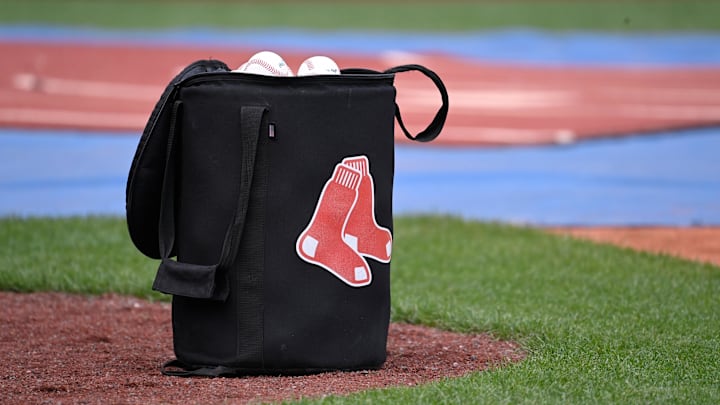 May 12, 2024; Boston, Massachusetts, USA; A bag of baseballs sits on the diamond before a game against between the Boston Red Sox and the Washington Nationals at Fenway Park. Mandatory Credit: Eric Canha-Imagn Images May 12, 2024; Boston, Massachusetts, USA; A bag of baseballs sits on the diamond before a game against between the Boston Red Sox and the Washington Nationals at Fenway Park. Mandatory Credit: Eric Canha-Imagn Images