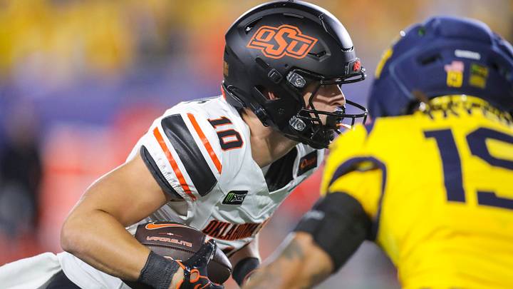 Oklahoma State Cowboys wide receiver Wyatt Young. Oklahoma State Cowboys wide receiver Wyatt Young.