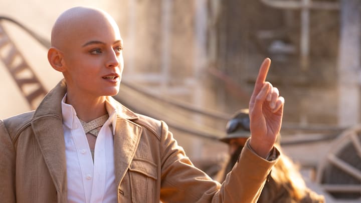 Emma Corrin as Cassandra Nova in 20th Century Studios/Marvel Studios' DEADPOOL & WOLVERINE. Photo by Jay Maidment. © 2024 20th Century Studios / © and ™ 2024 MARVEL.
