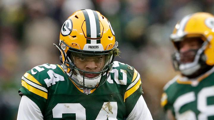 Green Bay Packers cornerback Carrington Valentine (24) 