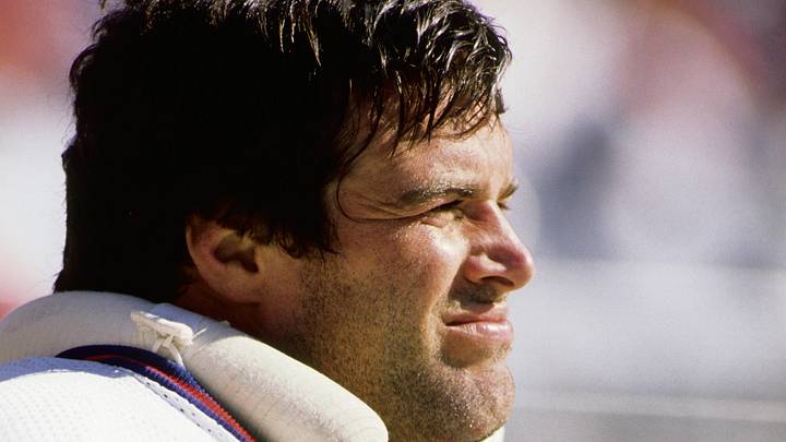 Oct 23, 1988; Atlanta, GA, USA; FILE PHOTO; New York Giants guard Billy Ard (67) on the sideline against the Atlanta Falcons at Fulton County Stadium. Mandatory Credit: Manny Rubio-Imagn Images