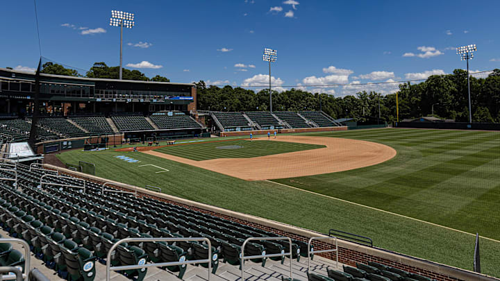 Jun 7, 2024; Chapel Hill, NC, USA; Boshamer Stadium prior to the North Carolina Tar Heels and West Virginia Mountaineers playing in the DI Baseball Super Regional.  Mandatory Credit: Jeffrey Camarati-Imagn Images
