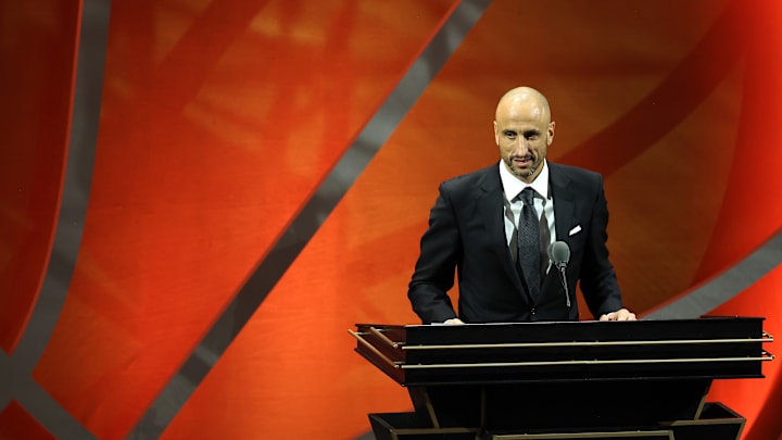 Ginóbili ofreció un discurso en su entrada al Salón de la Fama