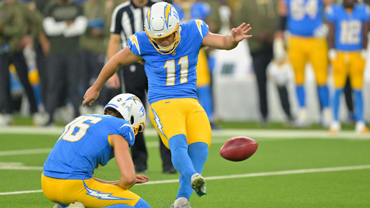 Chargers kicker Cameron Dicker is one of the NFL’s highest-paid kickers.