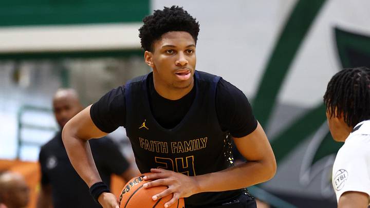Jan 2, 2026; Mesa, AZ, USA; Oak Cliff Faith Family Academy (TX) guard Josiah Rose (24) against CIA Bella Vista (AZ) during the HoopHall West Tournament at Skyline High School. Mandatory Credit: Mark J. Rebilas-Imagn Images Jan 2, 2026; Mesa, AZ, USA; Oak Cliff Faith Family Academy (TX) guard Josiah Rose (24) against CIA Bella Vista (AZ) during the HoopHall West Tournament at Skyline High School. Mandatory Credit: Mark J. Rebilas-Imagn Images