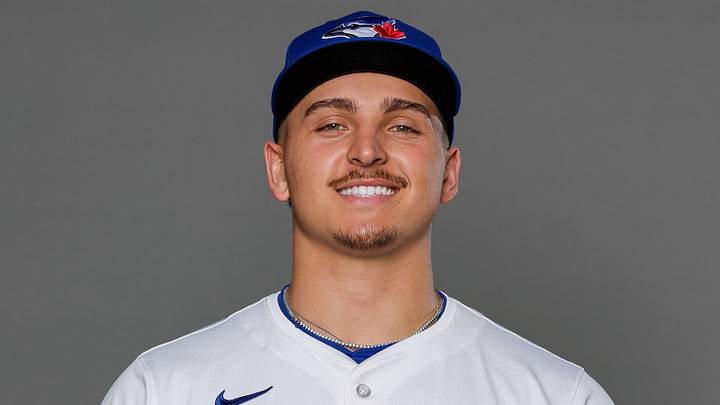 Blue Jays pitcher Ricky Tiedemann (33) poses for a photo during media day Credit: Mike Watters Blue Jays pitcher Ricky Tiedemann (33) poses for a photo during media day Credit: Mike Watters