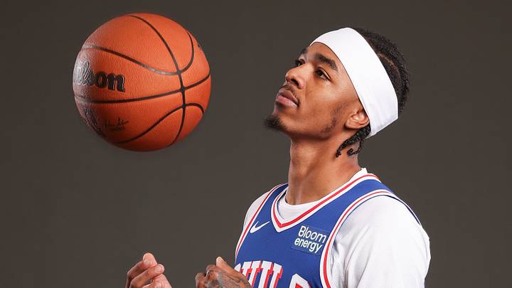 Philadelphia 76ers Labaron Philon poses for a photo during media day on Sep. 28, 2026.