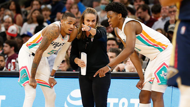 Dejounte Murray, Josh Primo, Becky Hammond