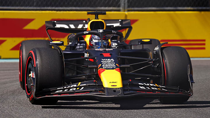 May 4, 2024; Miami Gardens, Florida, USA; Red Bull Racing driver Max Verstappen (1).