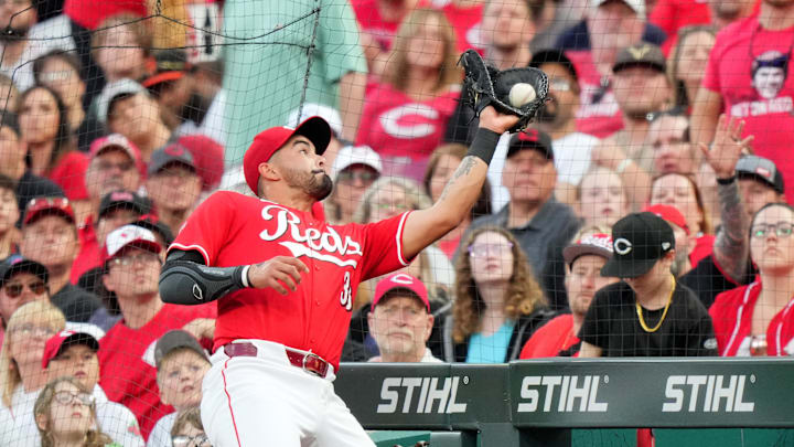 May 5, 2024; Cincinnati, Ohio, USA; Cincinnati Reds first baseman Christian Encarnacion-Strand (33)