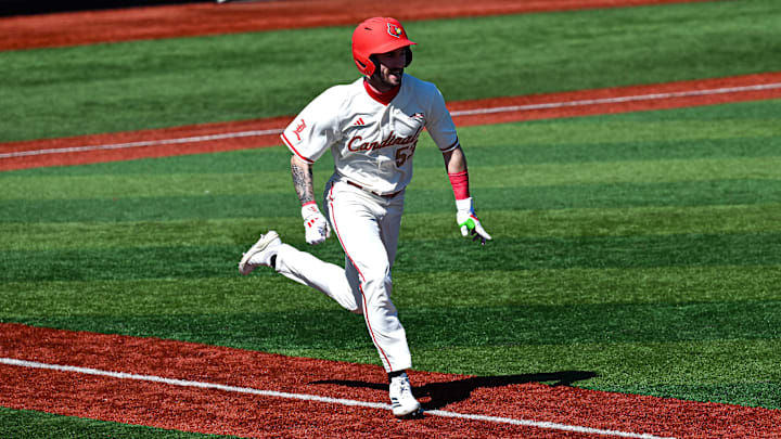 Louisville baseball outfielder Lucas Moore Louisville baseball outfielder Lucas Moore