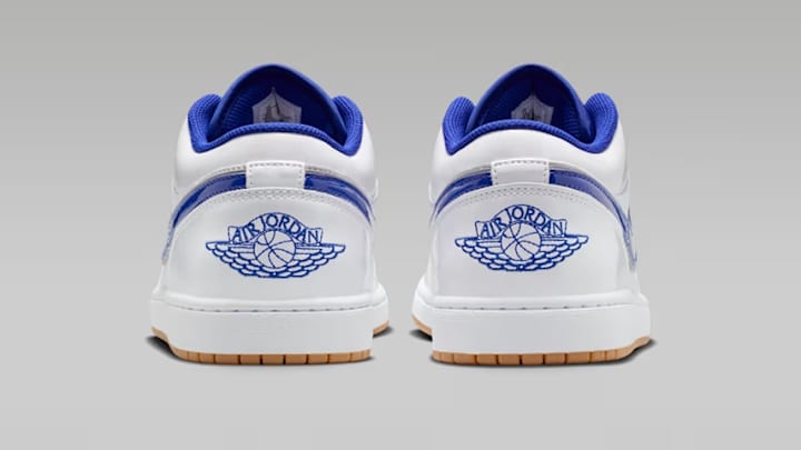 The Air Jordan 1 Low "Dodgers" colorway. The Air Jordan 1 Low "Dodgers" colorway.
