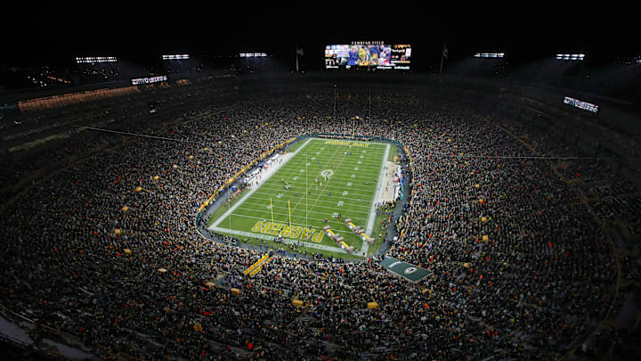 Here's the scene from Lambeau Field before the Packers faced the Dolphins last season.