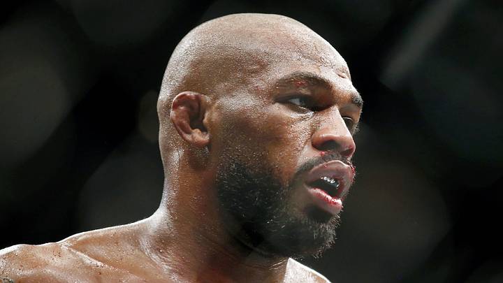 Feb 8, 2020; Houston, Texas, USA; Jon Jones (red gloves) fights Dominick Reyes (not pictured) during UFC 247 at Toyota Center. Mandatory Credit: Thomas Shea-USA TODAY Sports Feb 8, 2020; Houston, Texas, USA; Jon Jones (red gloves) fights Dominick Reyes (not pictured) during UFC 247 at Toyota Center. Mandatory Credit: Thomas Shea-USA TODAY Sports