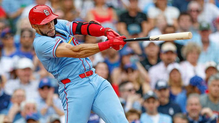 Aug 15, 2026; Chicago, Illinois, USA; St. Louis Cardinals left fielder Joshua Baez (22) hits a two-run home run against the Chicago Cubs during the first inning at Wrigley Field. Mandatory Credit: Kamil Krzaczynski-Imagn Images Aug 15, 2026; Chicago, Illinois, USA; St. Louis Cardinals left fielder Joshua Baez (22) hits a two-run home run against the Chicago Cubs during the first inning at Wrigley Field. Mandatory Credit: Kamil Krzaczynski-Imagn Images