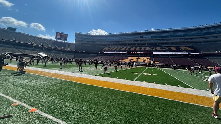 Gophers August 12 practice