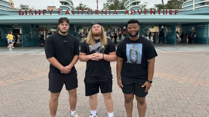 Zach Henning, Landen Hatchett and Elinneus Davis, left to right, went to Disneyland.