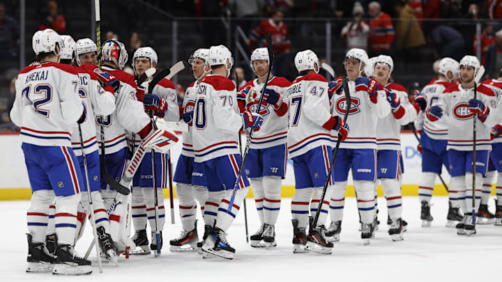 Feb 6, 2024; Washington, District of Columbia, USA; Montreal Canadiens goaltender Sam Montembeault