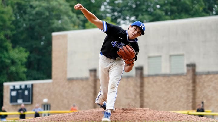 Millburn's Steven Echavarria pitches to Pascack Valley. Pascack Valley defeats Millburn, 5-3, in the Group 3 semifinal on Monday, June 14, 2021, in Hillsdale.

North Group 3 Baseball Semifinal