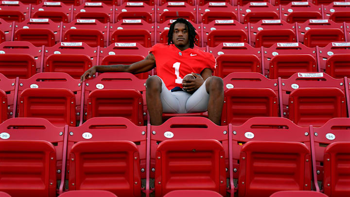 Brentwood Academy wide receiver Kesean Bowman Wednesday, Sept. 17, 2025 in Brentwood, Tenn.