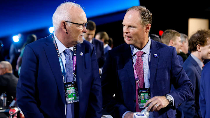 Buffalo Sabres head coach Lindy Ruff and general manager Kevyn Adams Buffalo Sabres head coach Lindy Ruff and general manager Kevyn Adams