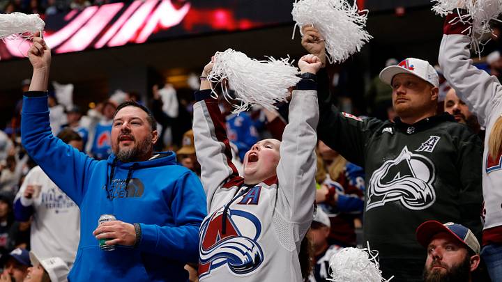 May 20, 2026; Denver, Colorado, USA; Colorado Avalanche fans before the third period against the Vegas Golden Knights in game one of the Western Conference Final of the 2026 Stanley Cup Playoffs at Ball Arena. Mandatory Credit: Isaiah J. Downing-Imagn Images May 20, 2026; Denver, Colorado, USA; Colorado Avalanche fans before the third period against the Vegas Golden Knights in game one of the Western Conference Final of the 2026 Stanley Cup Playoffs at Ball Arena. Mandatory Credit: Isaiah J. Downing-Imagn Images