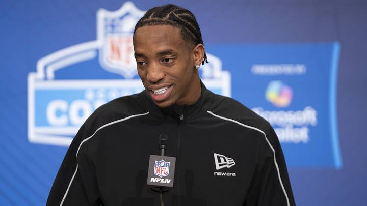 Texas DB Malik Muhammad speaks to members of the media during the NFL Combine. Mandatory Credit: Jacob Musselman-Imagn Images Texas DB Malik Muhammad speaks to members of the media during the NFL Combine. Mandatory Credit: Jacob Musselman-Imagn Images