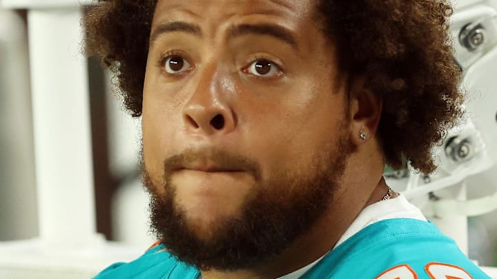 NFL Miami Dolphins offensive tackle Kendall Lamm