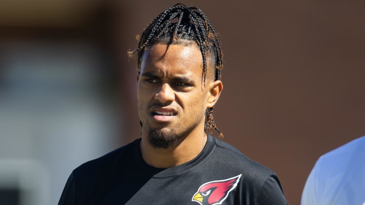 Quarterback Taulia Tagovailoa during rookie minicamp with the Arizona Cardinals at the team's Tempe Training Facility.