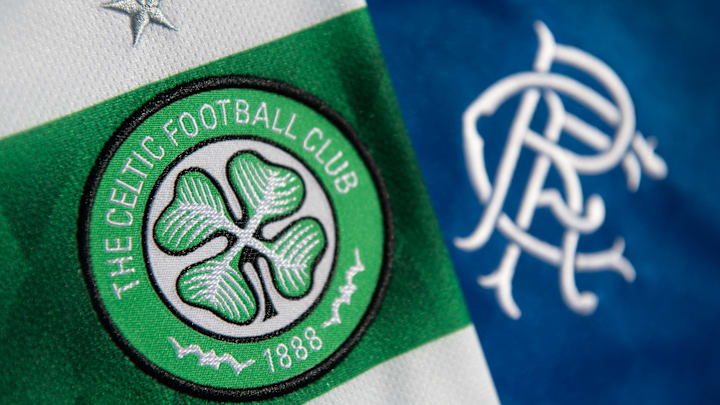 The Glasgow Celtic FC and the Glasgow Rangers FC Club Badges